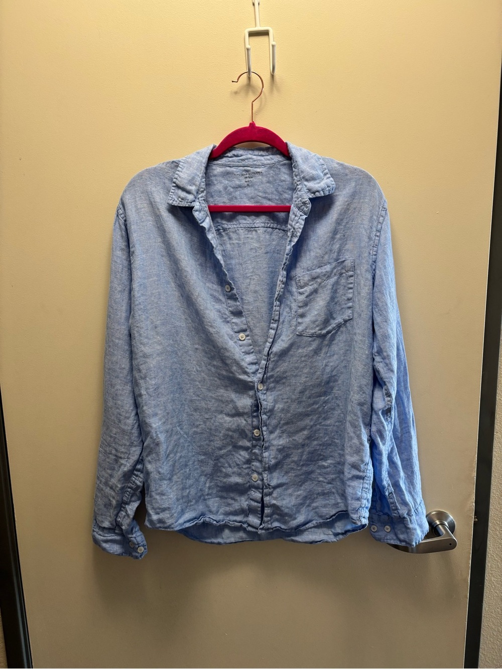 Monoprix Light Blue Linen Shirt - Soft Chambray Look